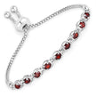 1.80 Carat Genuine Garnet .925 Sterling Silver Bracelet