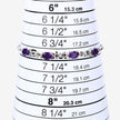 3.27 Carat Genuine Amethyst and White Topaz .925 Sterling Silver Bracelet