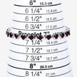 11.62 Carat Genuine Garnet and White Diamond .925 Sterling Silver Bracelet