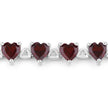 11.62 Carat Genuine Garnet and White Diamond .925 Sterling Silver Bracelet