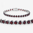 15.50 Carat Genuine Garnet .925 Sterling Silver Bracelet