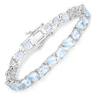 16.20 Carat Genuine Aquamarine .925 Sterling Silver Bracelet