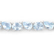 16.20 Carat Genuine Aquamarine .925 Sterling Silver Bracelet