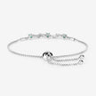 0.79 Carat Genuine Emerald and White Sapphire .925 Sterling Silver Bracelet