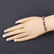 9.56 Carat Genuine Amethyst and White Diamond .925 Sterling Silver Bracelet