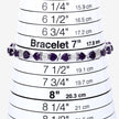 9.56 Carat Genuine Amethyst and White Diamond .925 Sterling Silver Bracelet
