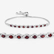 1.80 Carat Genuine Garnet .925 Sterling Silver Bracelet