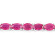 9.18 Carat Genuine Ruby 10K White Gold Bracelet