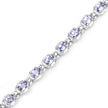 4.59 Carat Genuine Tanzanite .925 Sterling Silver Bracelet