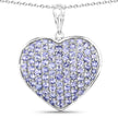4.86 Carat Genuine Tanzanite .925 Sterling Silver Pendant