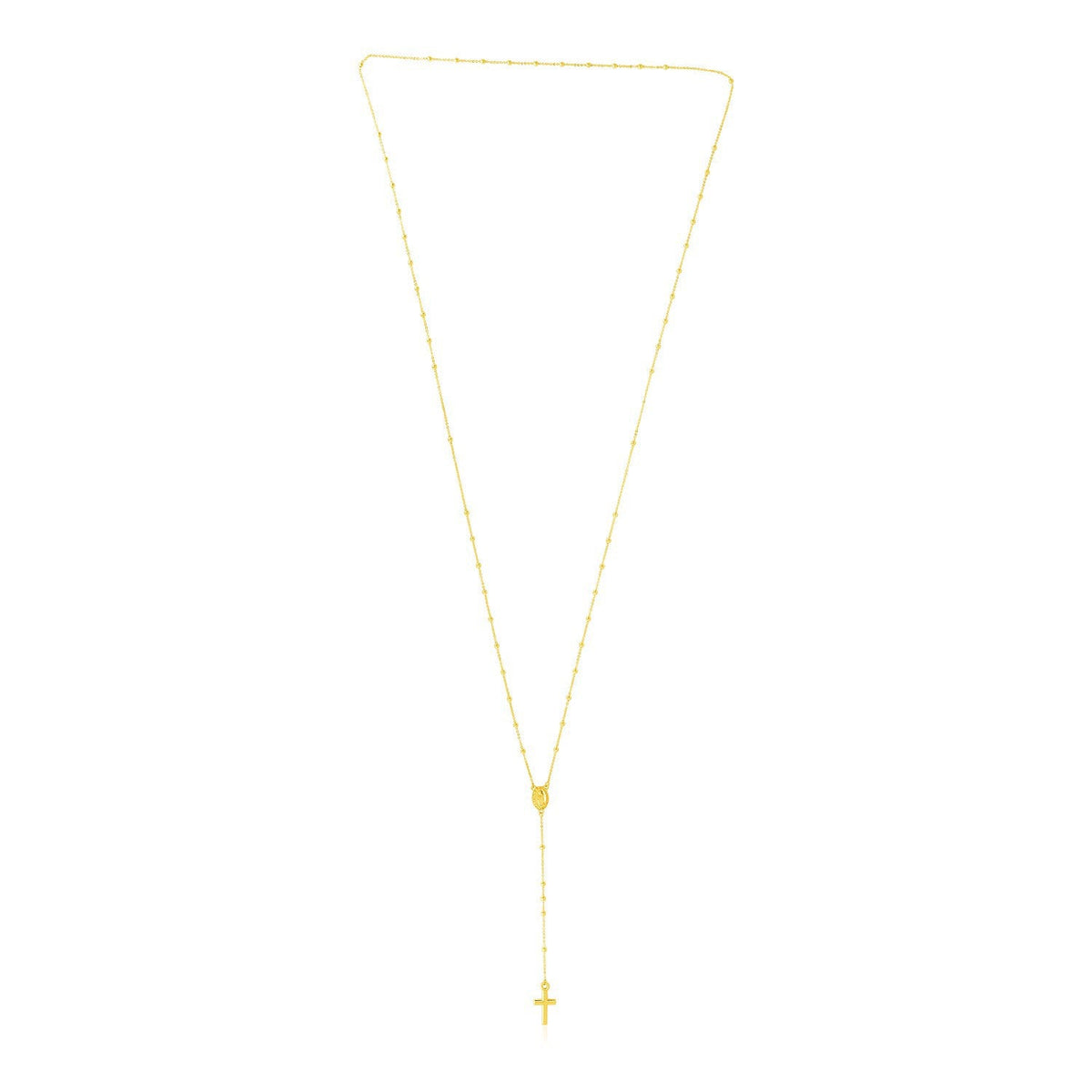14k Yellow Gold Rosary Necklace