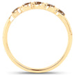 0.19 Carat Genuine Champagne Diamond 14K Yellow Gold Ring (I1-I2)