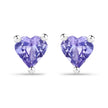 0.90 Carat Genuine Tanzanite .925 Sterling Silver Earrings