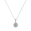 .925 Sterling Silver Diamond Accent Sunburst Milgrain 18
