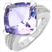 10.30 Carat Genuine Amethyst .925 Sterling Silver Ring