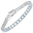 12.48 Carat Genuine Blue Topaz .925 Sterling Silver Bracelet