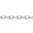 7.00 Carat Genuine Aquamarine .925 Sterling Silver Bracelet