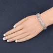 14.11 Carat Genuine Aquamarine .925 Sterling Silver Bracelet