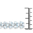 14.11 Carat Genuine Aquamarine .925 Sterling Silver Bracelet