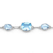 20.70 Carat Genuine Blue Topaz .925 Sterling Silver Bracelet