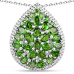 4.65 Carat Genuine Chrome Diopside .925 Sterling Silver Pendant