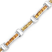 6.48 Carat Genuine Multi Sapphire .925 Sterling Silver Bracelet
