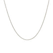 18k White Gold Round Cable Link Chain (0.97 mm)