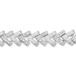 0.90 Carat Genuine White Diamond .925 Sterling Silver Bracelet