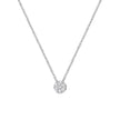 14K White Gold 1/4 Cttw Shared Prong Set Round-Ct Diamond 7 Stone Floral Cluster 18