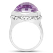 8.40 Carat Genuine Amethyst .925 Sterling Silver Ring
