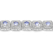 2.40 Carat Genuine Tanzanite .925 Sterling Silver Bracelet