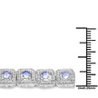 2.40 Carat Genuine Tanzanite .925 Sterling Silver Bracelet