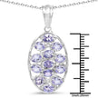 2.21 Carat Genuine Tanzanite .925 Sterling Silver Pendant