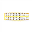 10K Yellow Gold Two-Row Diamond Band Ring (1 Cttw, J-K Color, I1-I2 Clarity) - Size 6