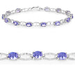 4.29 Carat Genuine Tanzanite .925 Sterling Silver Bracelet