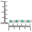 5.77 Carat Genuine Emerald and White Topaz .925 Sterling Silver Bracelet