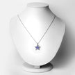 1.17 Carat Genuine Tanzanite and White Zircon .925 Sterling Silver Pendant