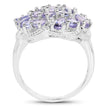 3.35 Carat Genuine Tanzanite .925 Sterling Silver Ring