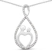 0.34 Carat Genuine White Diamond .925 Sterling Silver Pendant