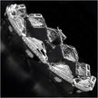 14K Yellow Gold Plated 1.07 Carat Genuine White Diamond Sterling Silver Bracelet