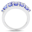 2.72 Carat Genuine Tanzanite .925 Sterling Silver Ring