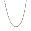 2.5mm 14k White Gold Solid Diamond Cut Rope Chain