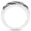 0.62 Carat Genuine Blue Diamond and White Diamond .925 Sterling Silver Ring