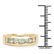 14K Yellow Gold Plated 1.26 Carat Genuine Green Sapphire .925 Sterling Silver Ring