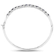3.08 Carat Genuine Blue Sapphire .925 Sterling Silver Bangle
