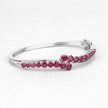 9.10 Carat Glass Filled Ruby .925 Sterling Silver Bangle