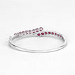 9.10 Carat Glass Filled Ruby .925 Sterling Silver Bangle
