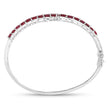 9.10 Carat Glass Filled Ruby .925 Sterling Silver Bangle