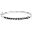 2.50 Carat Genuine Black Diamond .925 Sterling Silver Bangle