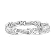 .925 Sterling Silver 1 3/4 Cttw Diamond Wave and X Link Tennis Bracelet (I-J Color, I3 Clarity) - 7